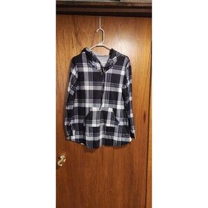 Flannel hooded long sleeve